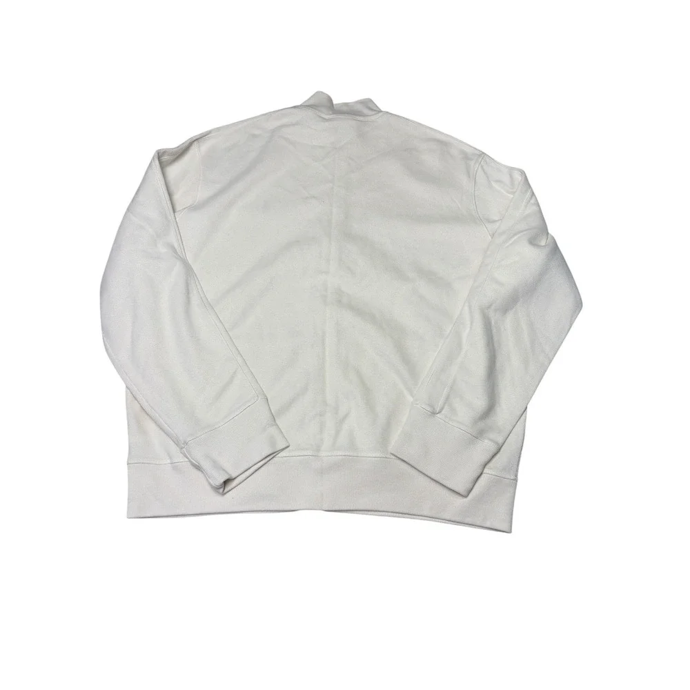 Polo Ralph Lauren Performance Mens XXL Cream Full Zip Sweatshirt Mock Neck White